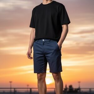 Vineyard Vines Men's Blue 38 Club Short Chino Short 9 Inch Inseam